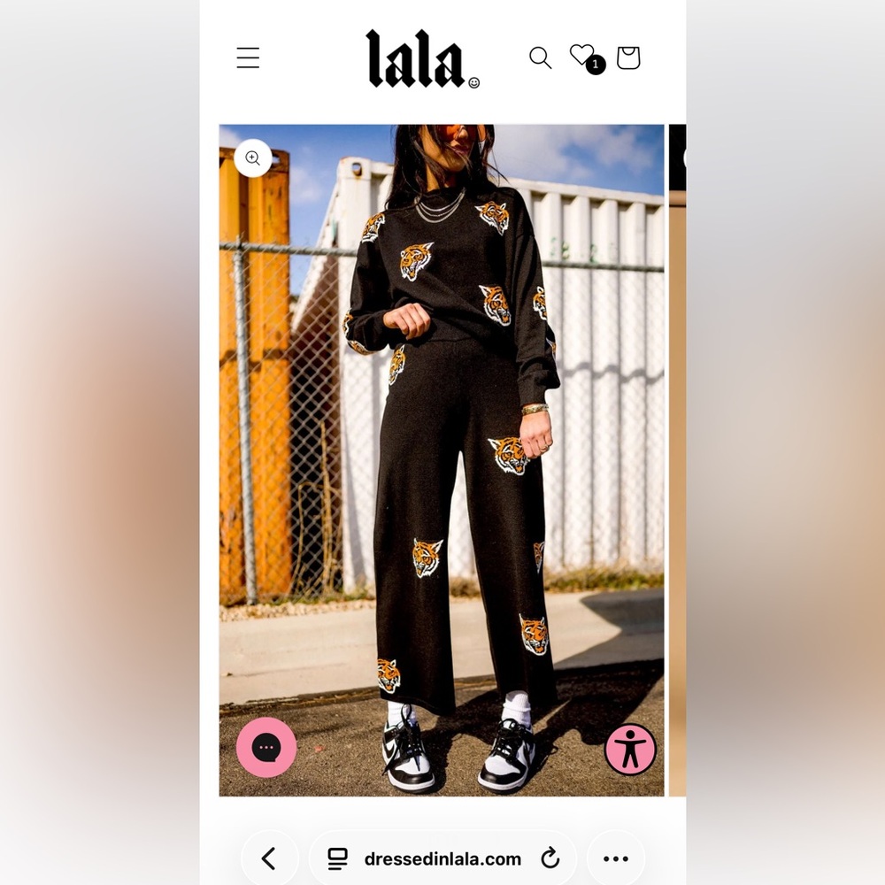 Dressed in Lala Fierce Sweater & High Waist Wide Leg Pants Set